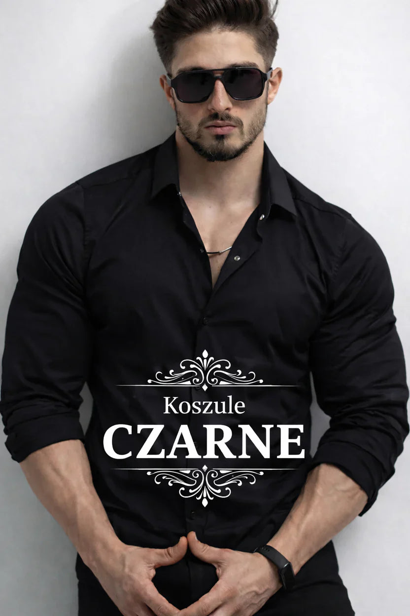 Czarne koszule męskie